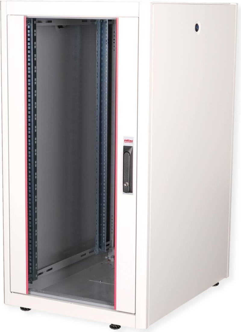 ROLINE 19 Zoll Netzwerkschrank Basic 22 600x800 BxT Glastür grau (26.21.0032) von ROLINE