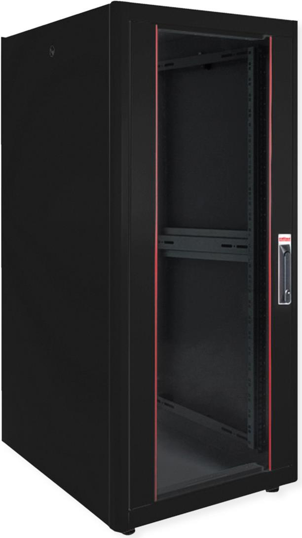 ROLINE 19 Zoll Netzwerkschrank Basic 32 600x600 BxT Glastür schwarz (26.21.0206) von ROLINE