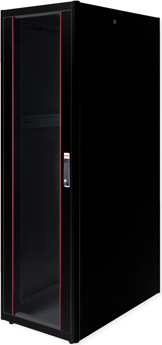 ROLINE 19 Zoll Netzwerkschrank Basic 42 600x1000 BxT Glastür schwarz (26.21.0209) von ROLINE