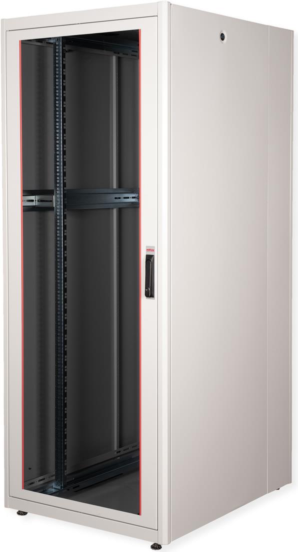 ROLINE 19 Zoll Netzwerkschrank Basic 42 800x1000 BxT Glastür grau (26.21.0044) von ROLINE