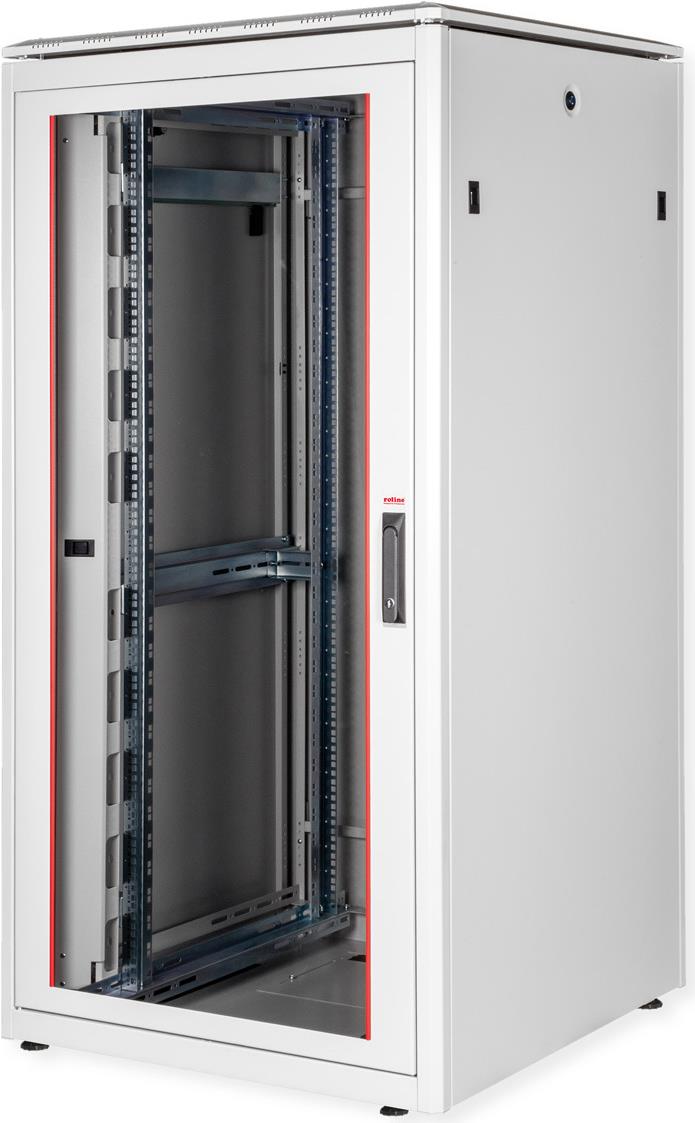 ROLINE 19 Zoll Netzwerkschrank Pro 32 HE 800x800 BxT Glastür grau (26.21.0058) von ROLINE