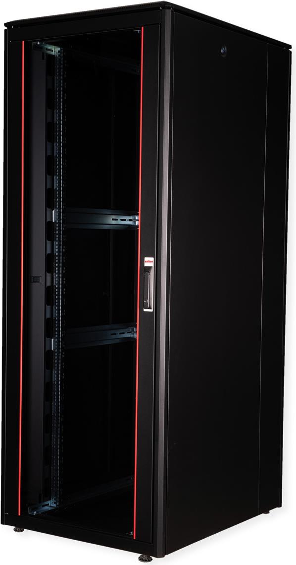 ROLINE 19 Zoll Netzwerkschrank Pro 42 HE 800x1000 BxT Glastür schwarz (26.21.0233) von ROLINE