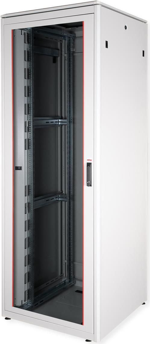 ROLINE 19 Zoll Netzwerkschrank Pro 47 HE 800x800 BxT Glastür grau (26.21.0070) von ROLINE