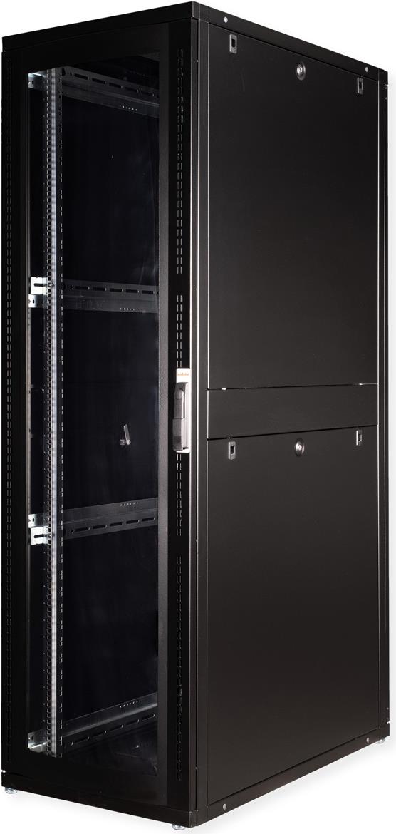 ROLINE 19 Zoll Serverschrank Pro 42 HE 600x1000 BxT schwarz Plexiglas (26.21.0162) von ROLINE