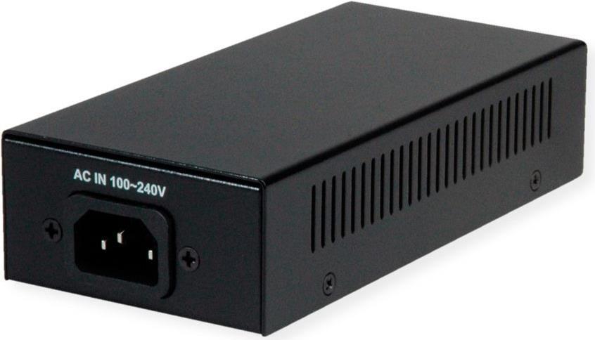 ROLINE 21.13.1203 - Gigabit Ethernet - IEEE 802.3af,IEEE 802.3at - Schwarz - Leistung - Status - 56 V - 90 W (21.13.1203) von Secomp