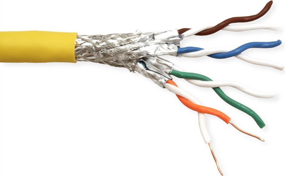ROLINE 21.15.0005 Netzwerkkabel Gelb 100 m Cat8 SF/UTP (S-FTP) (21.15.0005) von Secomp