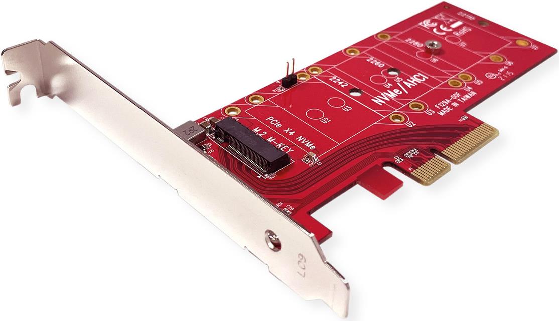 ROLINE Adapter PCIe4.0 x4 fuer PCIe-NVMe M.2 110mm SSD - PCI-Express (15.06.2196) von ROLINE