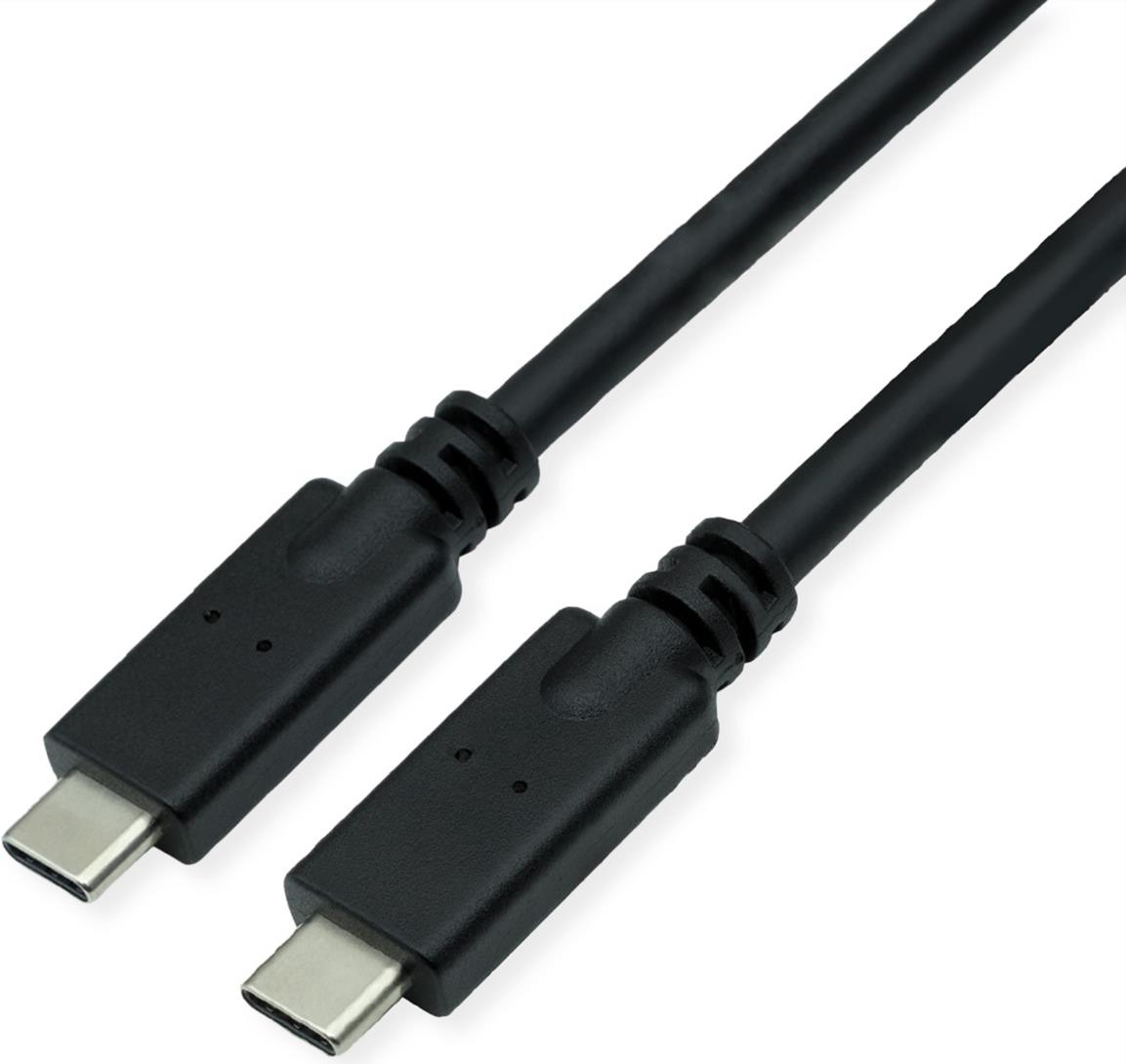 ROLINE USB 3.2 Gen 2 kompatibles Kabel, C-C, ST/ST, 10Gbit/s, Emark, 100W, schwarz, 3 m (11.02.9065) von ROLINE