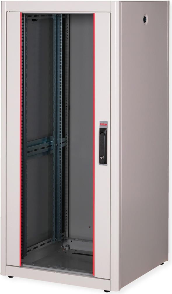 Roline Basic - Schrank Netzwerkschrank - Glas Tür - Hellgrau, RAL 7035 - 26U - 48.3 cm (19) (26.21.0035) von ROLINE
