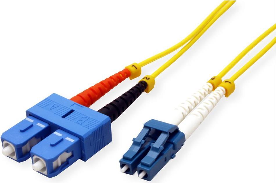 Roline - Patch-Kabel - LC Single-Modus (M) bis SC Single-Modus (M) - 3 m - Glasfaser - 9/125 Mikrometer - OS2 - halogenfrei - Gelb (21.15.8793) von ROLINE