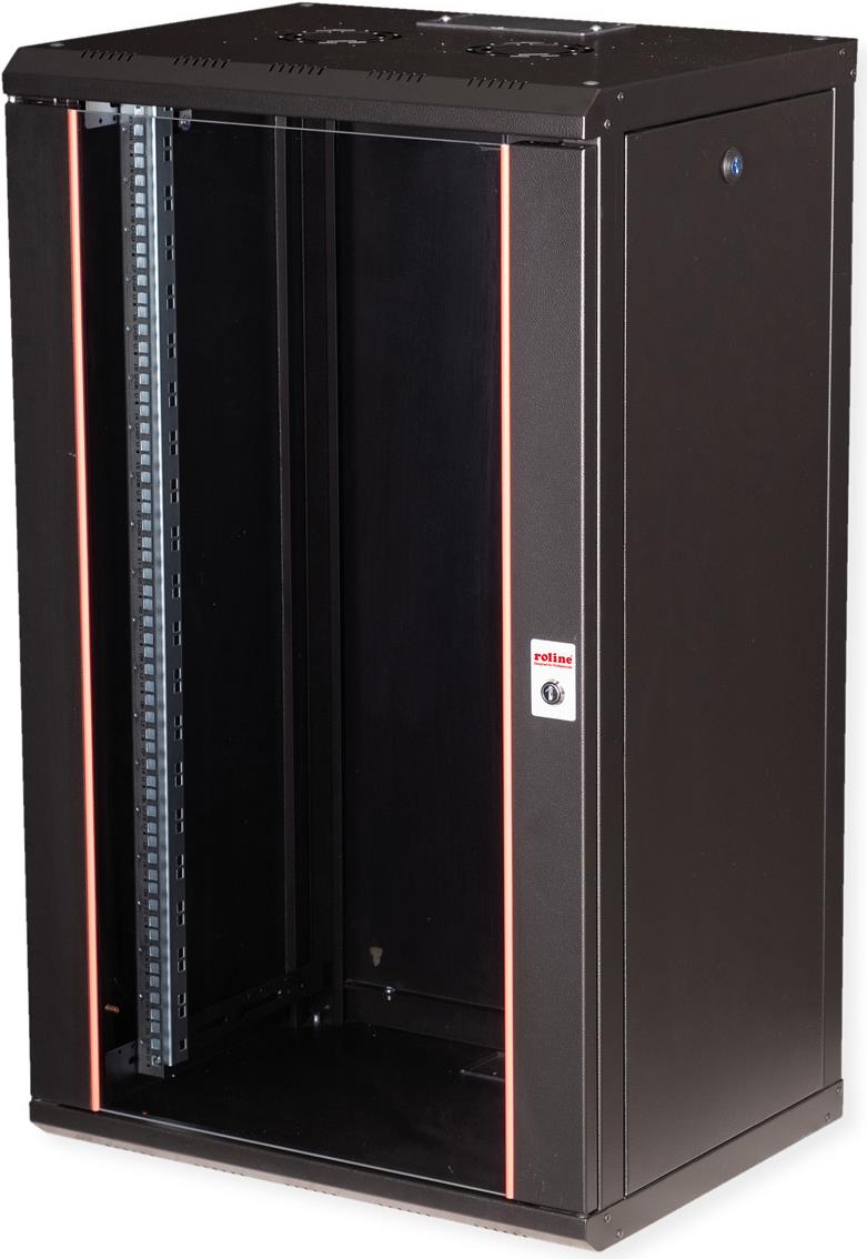 Roline Pro - Schrank Netzwerkschrank - 600 x 450 mm (B x T) - geeignet für Wandmontage - RAL 9005, Jet Black - 20U - 48.3 cm (19) (26.21.0178) von ROLINE