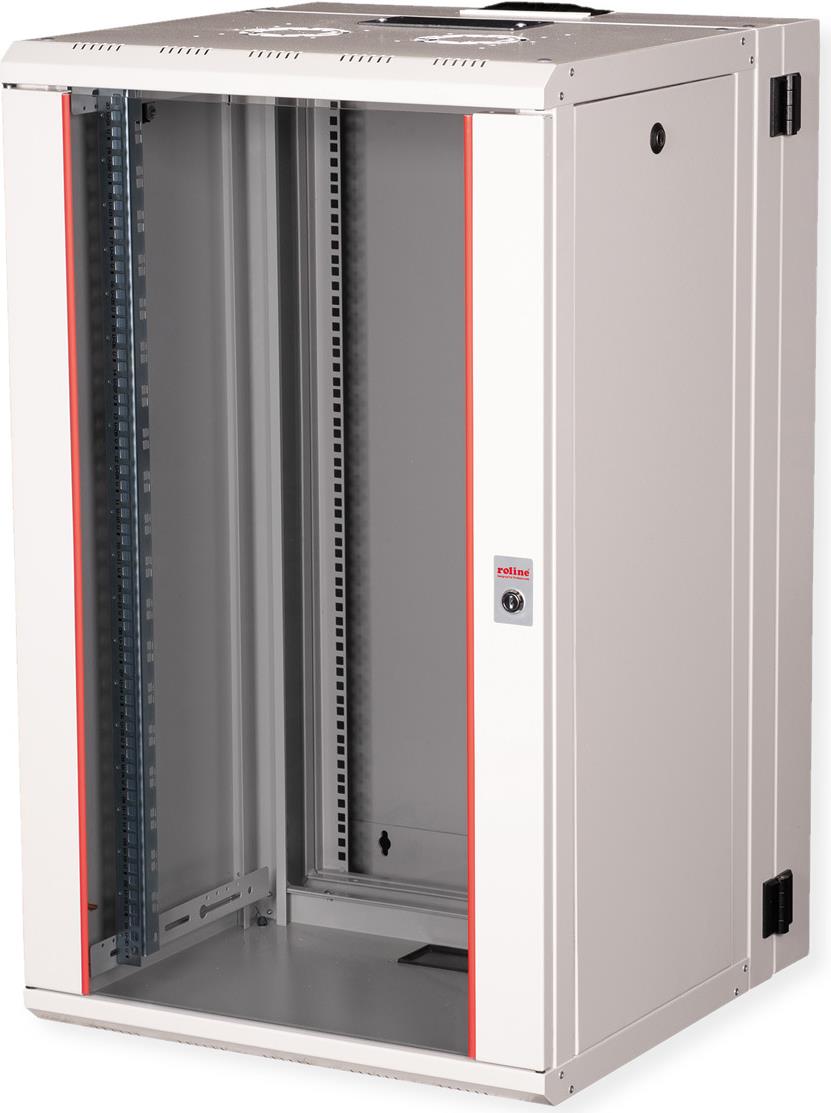 Roline Pro - Schrank Netzwerkschrank - zwei-teilig schwenkbar, 600 x 600 mm (B x T) - geeignet für Wandmontage - RAL 7035, Hellgrau - 20U - 48.3 cm (19) (26.21.0014) von ROLINE