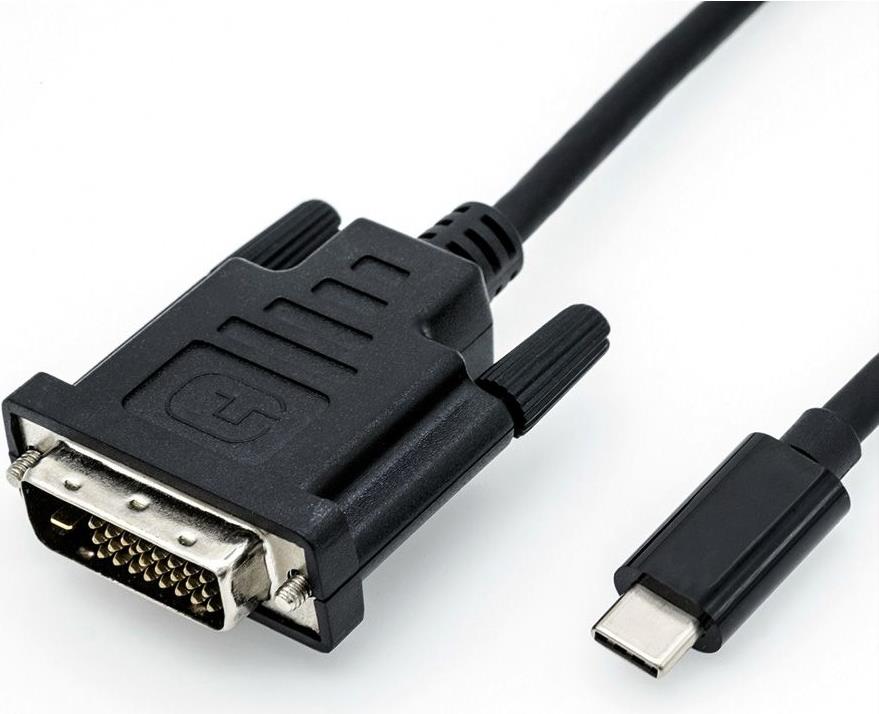 ROLINE 11.04.5830 1m USB C DVI Schwarz Videokabel-Adapter (11.04.5830) von ROLINE