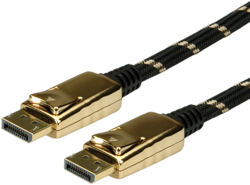 ROLINE Gold - DisplayPort-Kabel - DisplayPort (M) bis DisplayPort (M) - 7.5 m - Schwarz, Gold (11.04.5648) von ROLINE