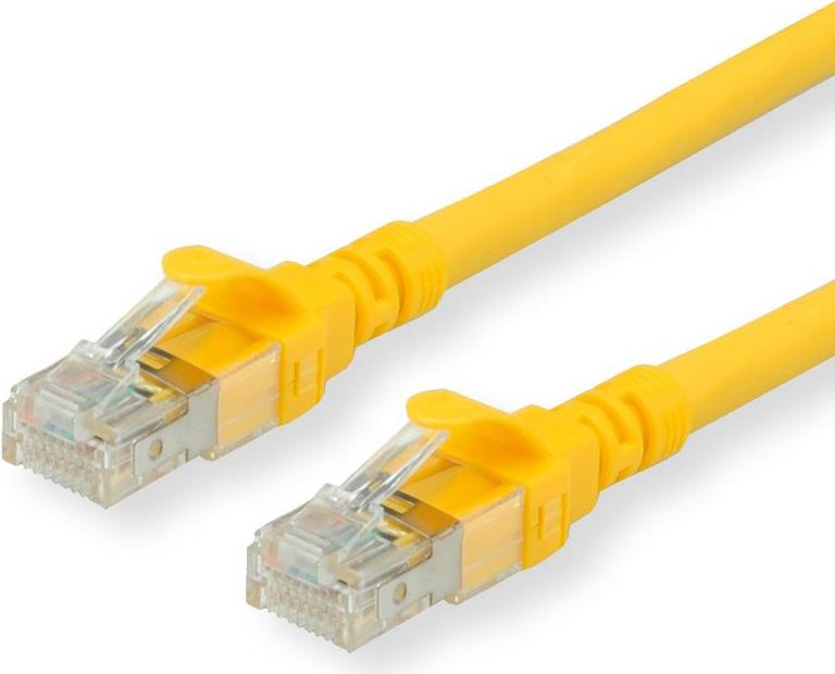 ROLINE - Patch-Kabel - RJ-45 (M) bis RJ-45 (M) - 15 m - UTP - CAT 6a - halogenfrei, geformt, verseilt - Gelb (21.15.2728) von ROLINE
