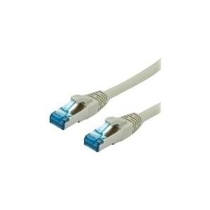 Roline - Patch-Kabel - RJ-45 (M) bis RJ-45 (M) - 5 m - SFTP, PiMF - CAT 6a - halogenfrei, geformt, ohne Haken - Grau von ROLINE