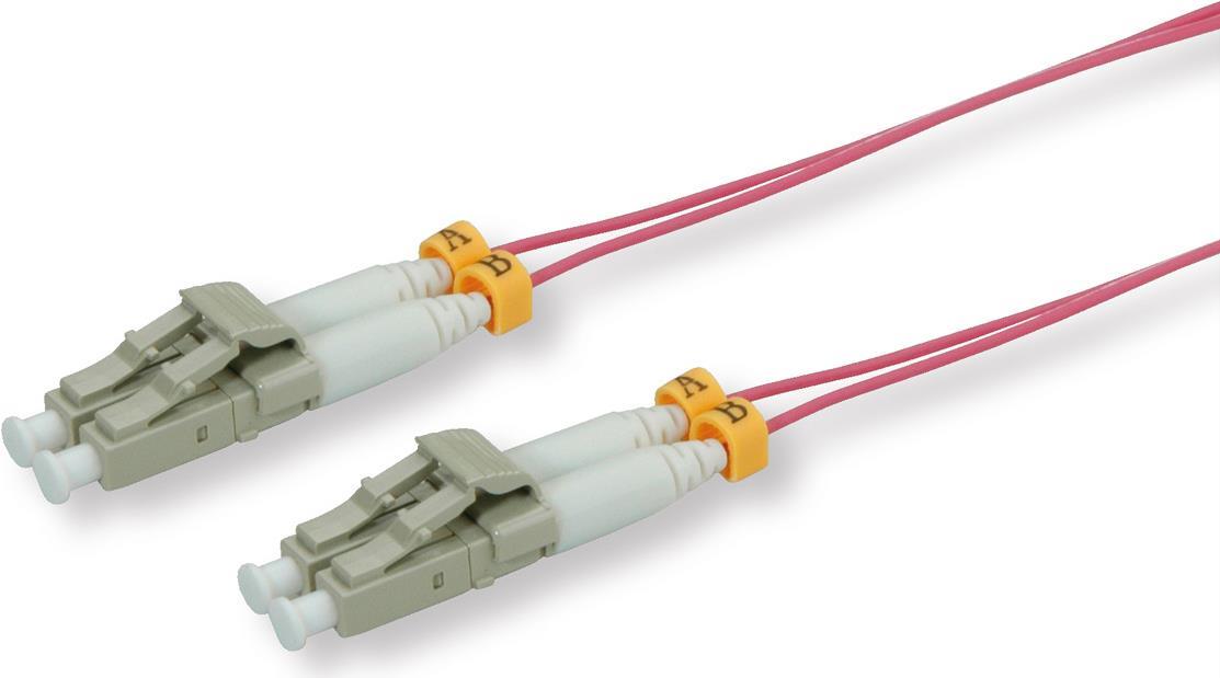 Roline Slim - Patch-Kabel - LC Multi-Mode (M) bis LC Multi-Mode (M) - 10 m - Glasfaser - 50/125 Mikrometer - OM4 - halogenfrei - violett von ROLINE
