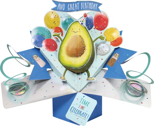 Avo Great Birthday Avocado Pop-Up Grußkarte Second Nature 3D Pop Up Karten von Second Nature Pop Ups