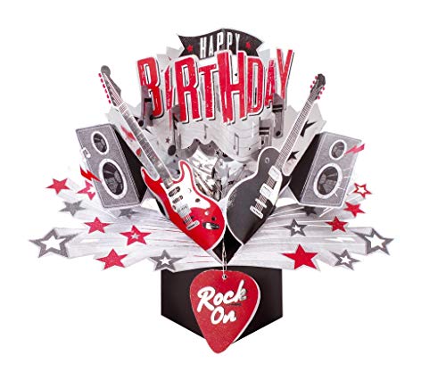 Happy Birthday Rock Pop-Up Grußkarte Original Second Nature 3D Pop Up Karten von Second Nature Pop Ups