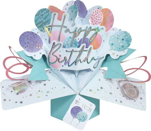 Happy Birthday To You Ballons Pop-Up Grußkarte Second Nature 3D Pop Up Karte von Second Nature Pop Ups