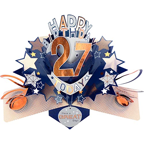 Pop-Up-Grußkarte zum 27. Geburtstag mit Aufschrift "Love Kate's Pop Up Cards Him POP204MC27" Pop-Up-Grußkarte zum 27. Geburtstag mit Aufschrift "Love Kate's Pop Up Cards Him POP204MC27" von Second Nature Pop Ups