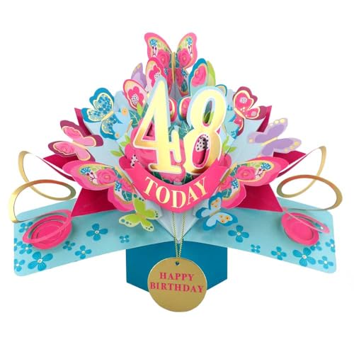Pop-Up-Grußkarte zum 48. Geburtstag mit Aufschrift "Love Kate's Pop Up Cards Her Design" POP236MC48 Pop-Up-Grußkarte zum 48. Geburtstag mit Aufschrift "Love Kate's Pop Up Cards Her Design" POP236MC48 von Second Nature Pop Ups