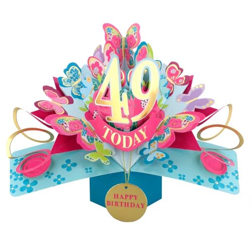 Pop-Up-Grußkarte zum 49. Geburtstag mit Aufschrift "Love Kate's Pop Up Cards Her Design" POP236MC49 Pop-Up-Grußkarte zum 49. Geburtstag mit Aufschrift "Love Kate's Pop Up Cards Her Design" POP236MC49 von Second Nature Pop Ups