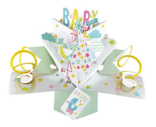 Second Nature Baby Pop Up Karte mit "Baby Shower Congrats " Beschriftung von Second Nature Pop Ups