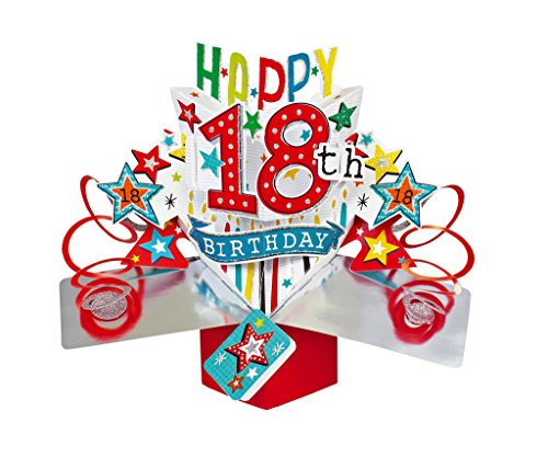Second Nature Pop Ups Geburtstag Pop Up Card mit "Happy 18th Birthday" Schriftzüge und Sterne Second Nature Pop Ups Geburtstag Pop Up Card mit "Happy 18th Birthday" Schriftzüge und Sterne von Second Nature Pop Ups