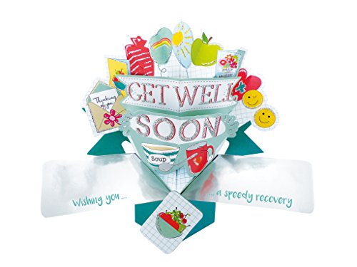 Second NaturePop Ups Holen Sie sich gut bald Pop Up Card mit "Get Well Soon" Beschriftung von Second Nature Pop Ups