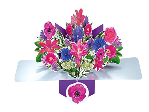 Suki Gifts POP138 Pop Up Grusskarte Blumenstrauss, Lilien, mehrfarbig von Second Nature Pop Ups