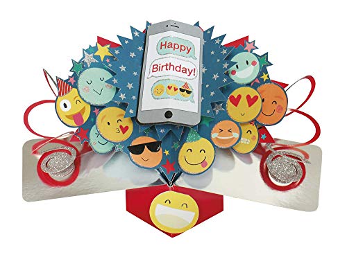 Suki Gifts POP167 Pop Up Grusskarte Emojis/Geburtstag, mehrfarbig von Second Nature Pop Ups