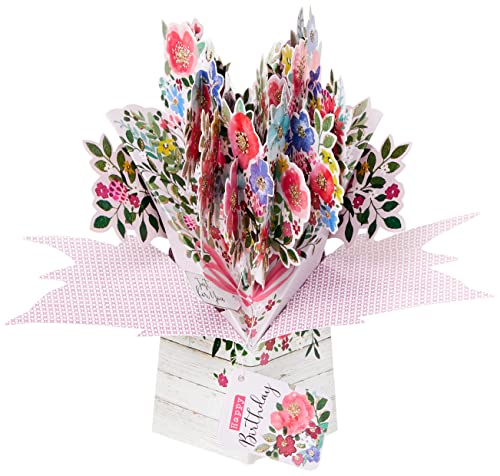 Suki Gifts POP171 Pop Up Grusskarte, Blumen/Geburtstag, mehrfarbig von Second Nature Pop Ups