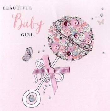 Beautiful BABY GIRL card by Second Nature - HBU029 von Second Nature