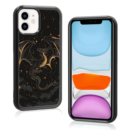 Seconddog Ästhetische Handyhülle mit süßem schwarzen Drachen, kompatibel mit iPhone 11, einzigartige, weiche TPU-Stoßfängerhülle für Teenager, Mädchen, Frauen, Kinder, Mädchen Seconddog Ästhetische Handyhülle mit süßem schwarzen Drachen, kompatibel mit iPhone 11, einzigartige, weiche TPU-Stoßfängerhülle für Teenager, Mädchen, Frauen, Kinder, Mädchen von Seconddog