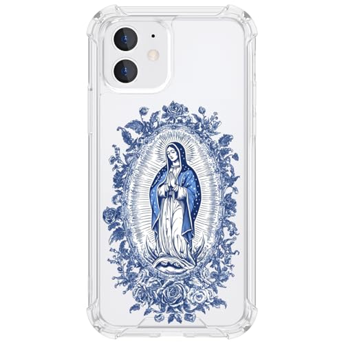 Seconddog Ästhetische Schutzhülle, transparent, kompatibel mit iPhone 14 Plus, süßes blaues Jungfrau-Maria-Rosenmuster, für Teenager, Männer und Frauen Seconddog Ästhetische Schutzhülle, transparent, kompatibel mit iPhone 14 Plus, süßes blaues Jungfrau-Maria-Rosenmuster, für Teenager, Männer und Frauen von Seconddog