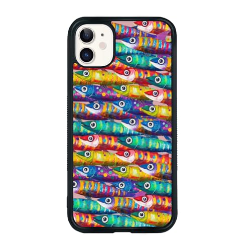Seconddog Kompatibel mit iPhone 14, niedliches, buntes Sardinen-Tiermuster, Rundumschutz, weiche, stoßfeste Schutzhülle für Teenager, Mädchen, Frauen, Kinder, Mädchen Seconddog Kompatibel mit iPhone 14, niedliches, buntes Sardinen-Tiermuster, Rundumschutz, weiche, stoßfeste Schutzhülle für Teenager, Mädchen, Frauen, Kinder, Mädchen von Seconddog