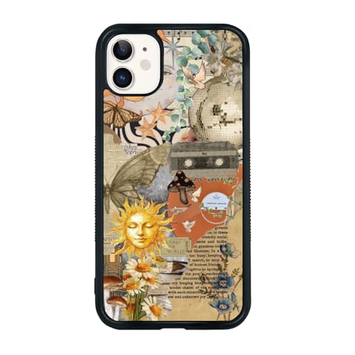 Seconddog Schutzhülle für iPhone 15 mit niedlichem Vintage-Collage-Retro-Muster, langlebig, stoßfest, für Teenager, Mädchen, Frauen, Kinder, Mädchen, 15,5 cm (6,1 Zoll) von Seconddog