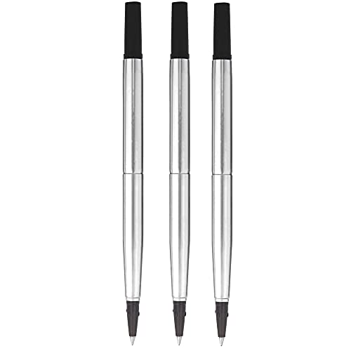 Parker Quink Ersatzminen für Tintenroller, mittlere Spitze (0,7 mm), Schwarz, 3 Stück von Secretary