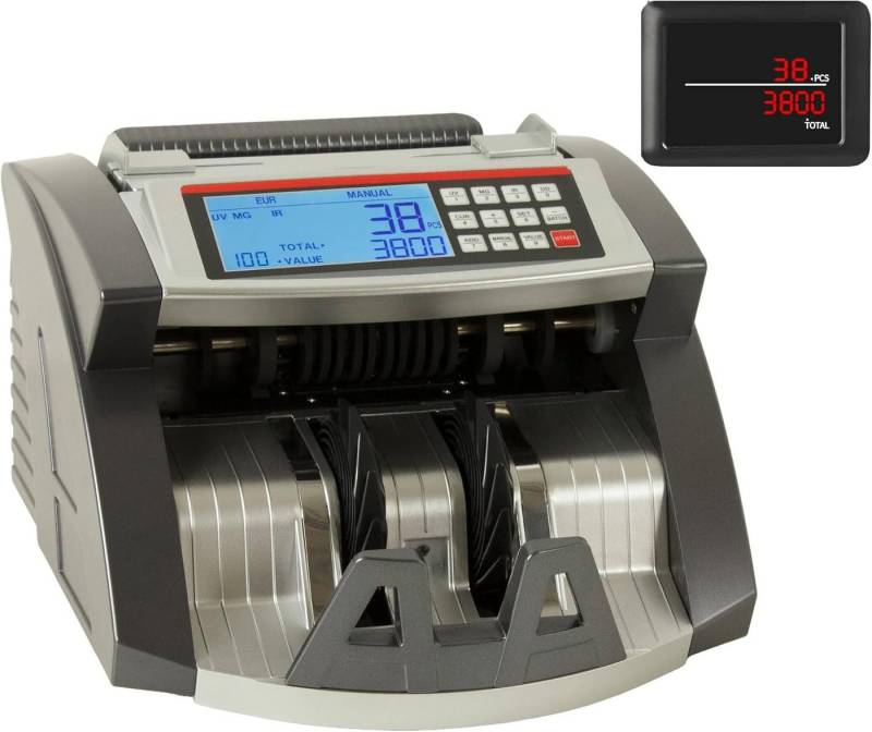 Securina24 Banknotenzähler Geldzählmaschine Banknotenzähler Wertzähler für Einzelsorten SR3800 von Securina24