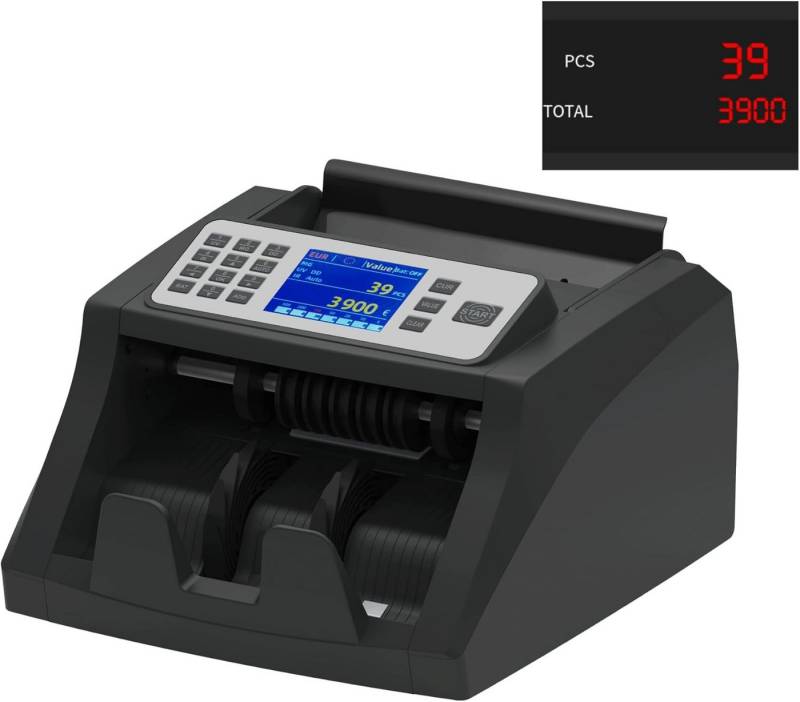 Securina24 Banknotenzähler Geldzählmaschine Wertzähler für Einzelsorten Banknotenzähler SR3900 von Securina24