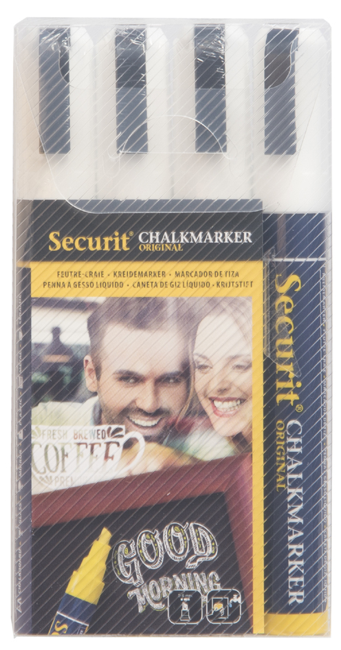 Securit Kreidemarker ORIGINAL MEDIUM, 4er Etui von Securit