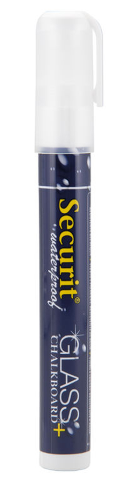 Securit Kreidemarker WATERPROOF MEDIUM, 2er Blister, weiß von Securit