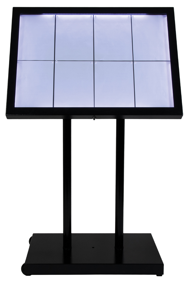 Securit LED-Schaukasten Black Star XXL, 8 x DIN A4 Seiten Securit LED-Schaukasten Black Star XXL, 8 x DIN A4 Seiten von Securit