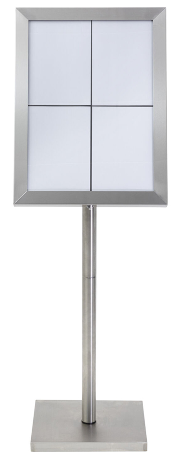 Securit LED-Schaukasten CLASSIC, 4 x DIN A4, silber Securit LED-Schaukasten CLASSIC, 4 x DIN A4, silber von Securit
