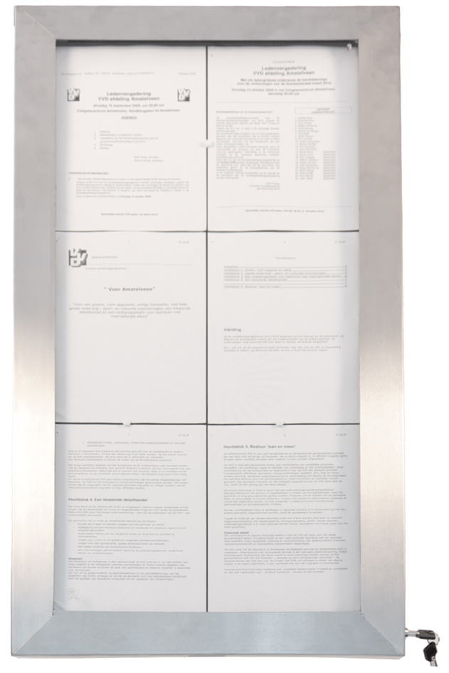 Securit LED-Schaukasten STAINLESS STEEL, 6 x DIN A4 Securit LED-Schaukasten STAINLESS STEEL, 6 x DIN A4 von Securit