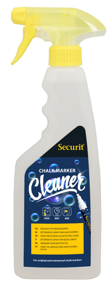 Securit Reinigungsspray CLEANER, für Kreidemarker, 500 ml von Securit