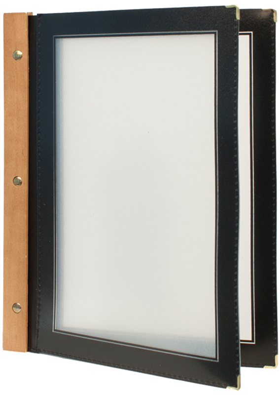 Securit Speisekarten-Mappe WOOD, DIN A4, schwarz Securit Speisekarten-Mappe WOOD, DIN A4, schwarz von Securit