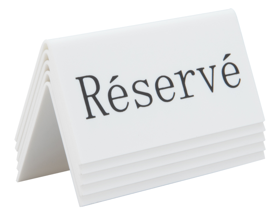 Securit Tischaufsteller RÉSERVÉ, 5er Set Securit Tischaufsteller RÉSERVÉ, 5er Set von Securit
