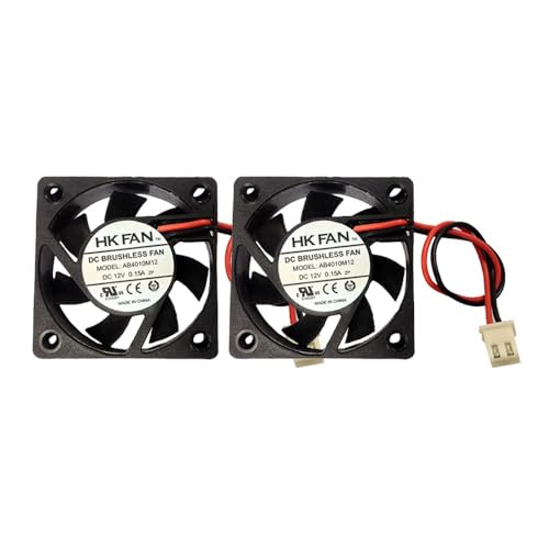 2-Pack 40 mm x 40 mm x 10 mm 4010 12 V bürstenloser Gleichstrom-Kühlventilator mit Kugellager Lüfter, 2-pin von Security-01